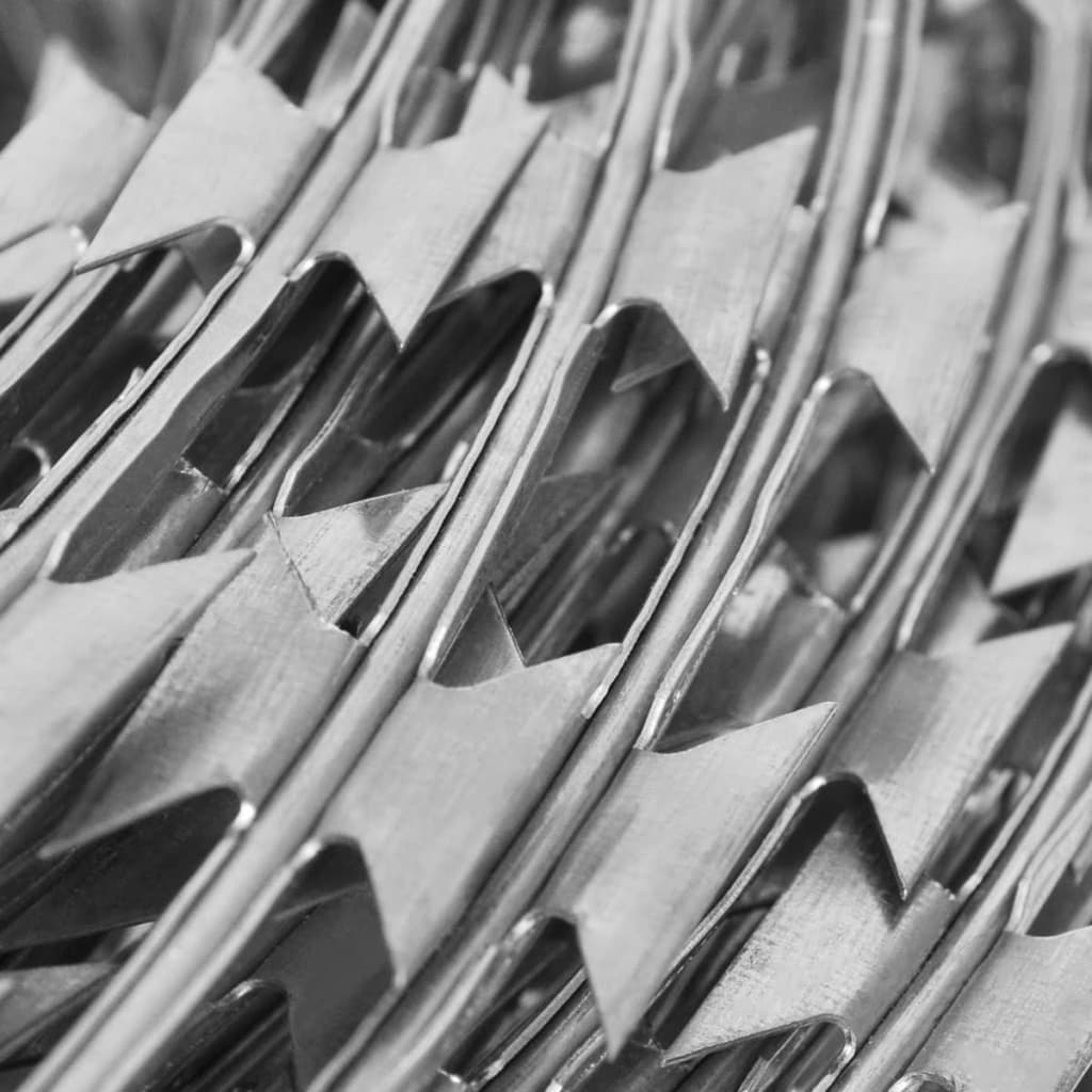 vidaXL Sârmă ghimpată BTO-22 Concertina cu lame, 100 m oțel galvanizat vidaXL Sârmă ghimpată BTO-22 Concertina cu lame, 100 m oțel galvanizat