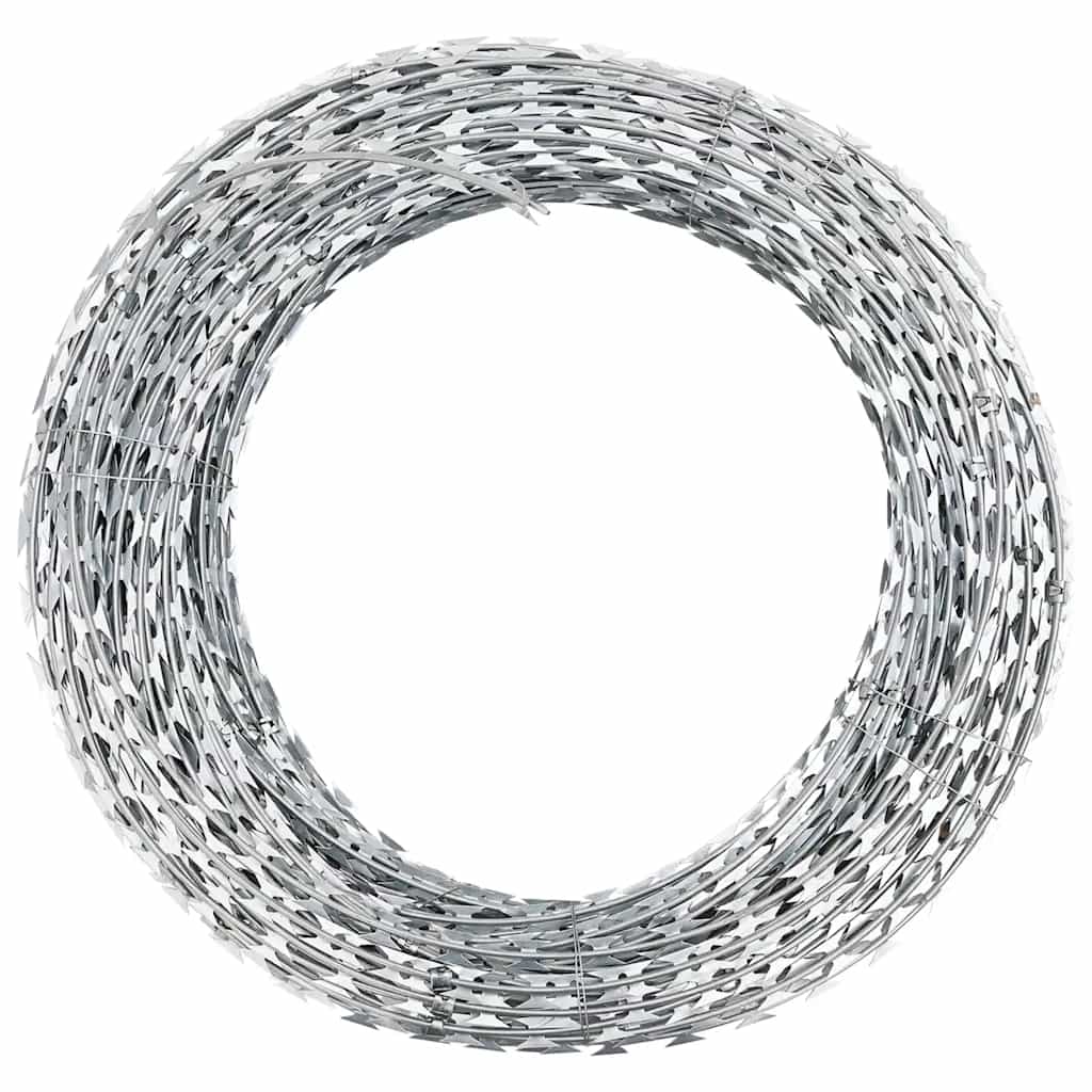 vidaXL Sârmă ghimpată BTO-22 Concertina cu lame, 100 m oțel galvanizat vidaXL Sârmă ghimpată BTO-22 Concertina cu lame, 100 m oțel galvanizat