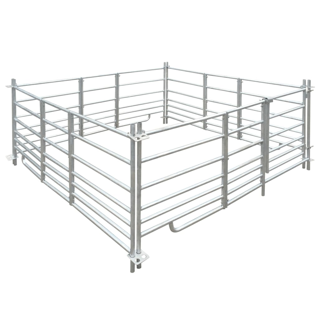 vidaXL Țarc pentru oi cu 4 panouri, oțel galvanizat, 183 x 183 x 92 cm vidaXL Țarc pentru oi cu 4 panouri, oțel galvanizat, 183 x 183 x 92 cm