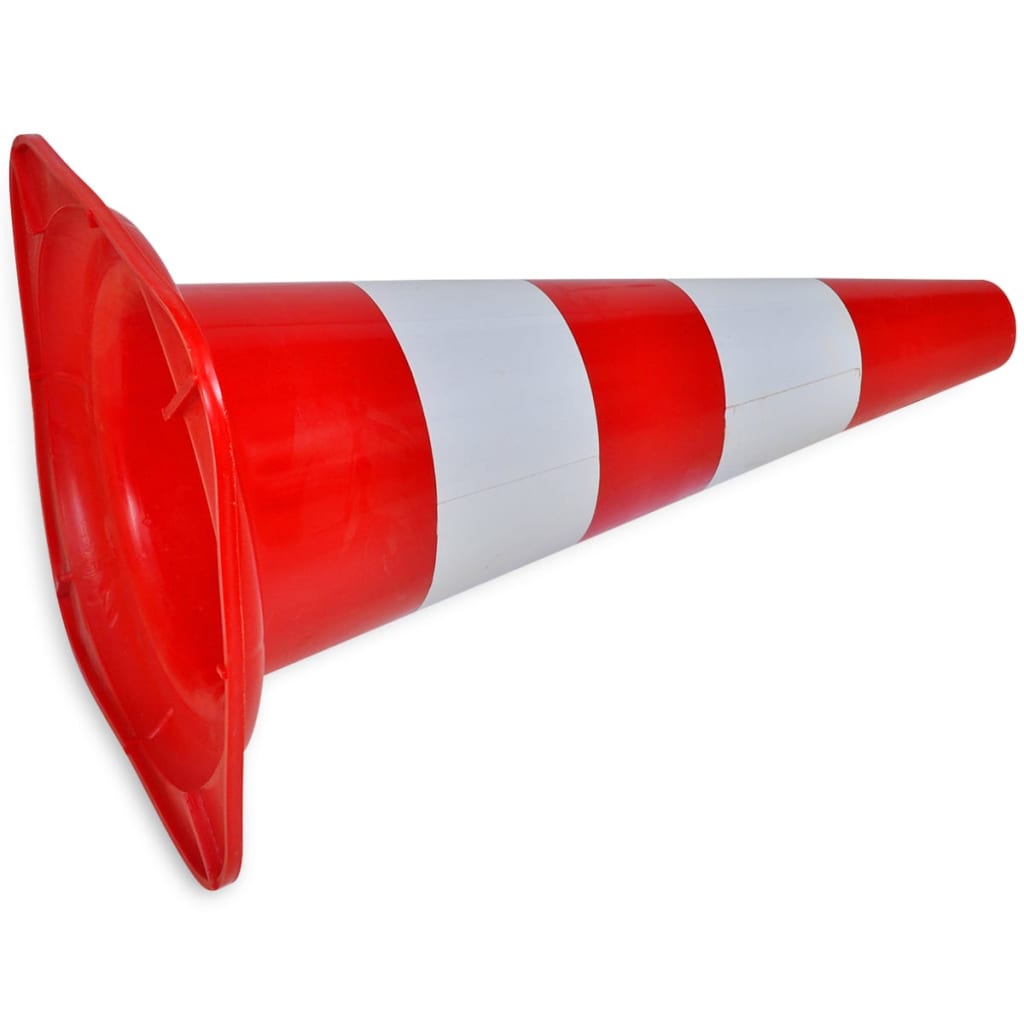 Conuri de trafic reflectorizante, roșu și alb, 50 cm, 10 buc. Conuri de trafic reflectorizante, roșu și alb, 50 cm, 10 buc.