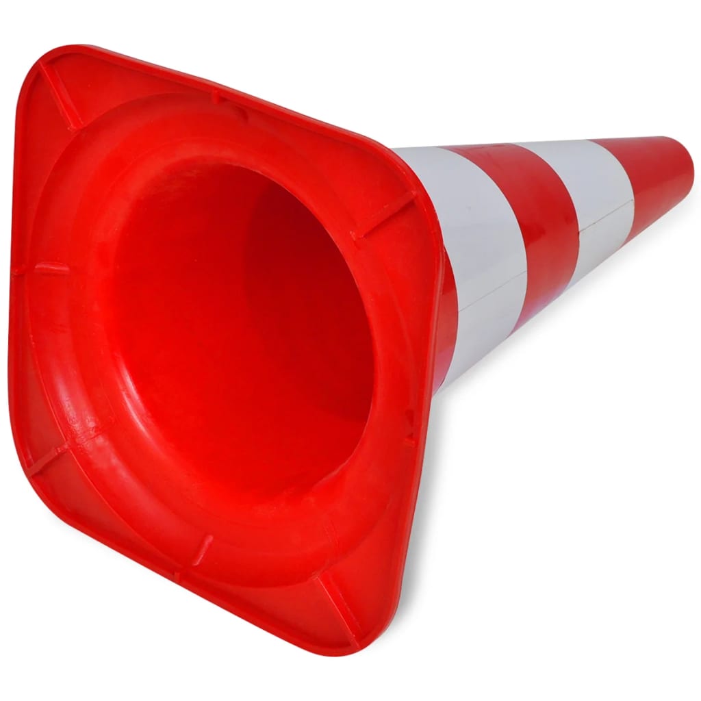 Conuri de trafic reflectorizante, roșu și alb, 50 cm, 10 buc. Conuri de trafic reflectorizante, roșu și alb, 50 cm, 10 buc.