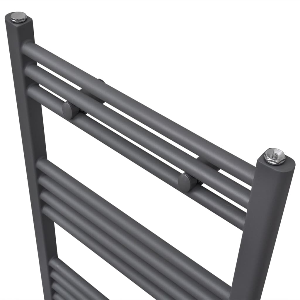 Radiator port-prosop încălzire centrală baie, drept, gri, 600x1160 mm Radiator port-prosop încălzire centrală baie, drept, gri, 600x1160 mm