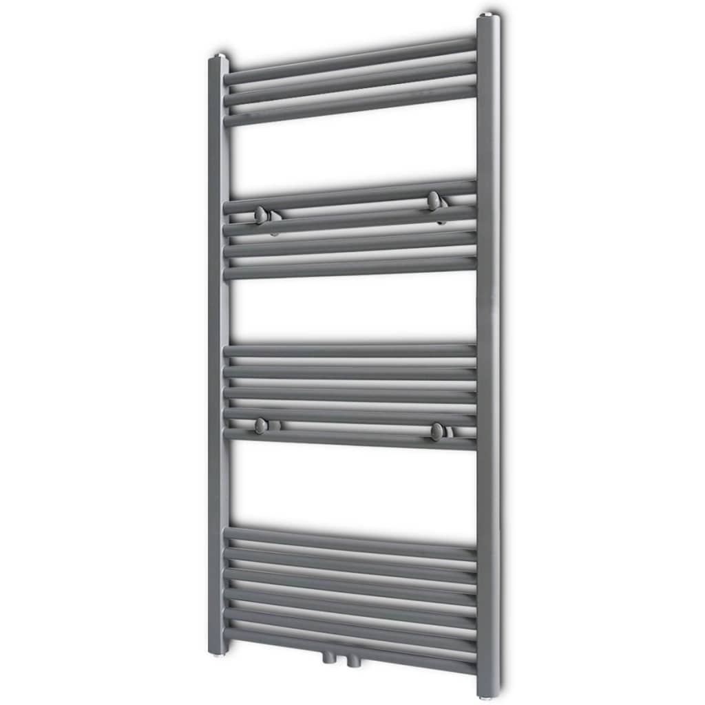 Radiator port-prosop încălzire centrală baie, drept, gri, 600x1160 mm Radiator port-prosop încălzire centrală baie, drept, gri, 600x1160 mm