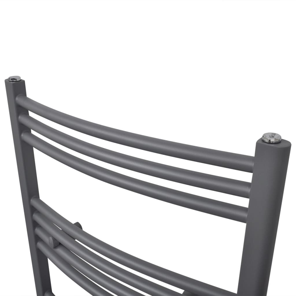 Radiator port-prosop încălzire centrală baie, curbat, 480x480 mm, gri Radiator port-prosop încălzire centrală baie, curbat, 480x480 mm, gri