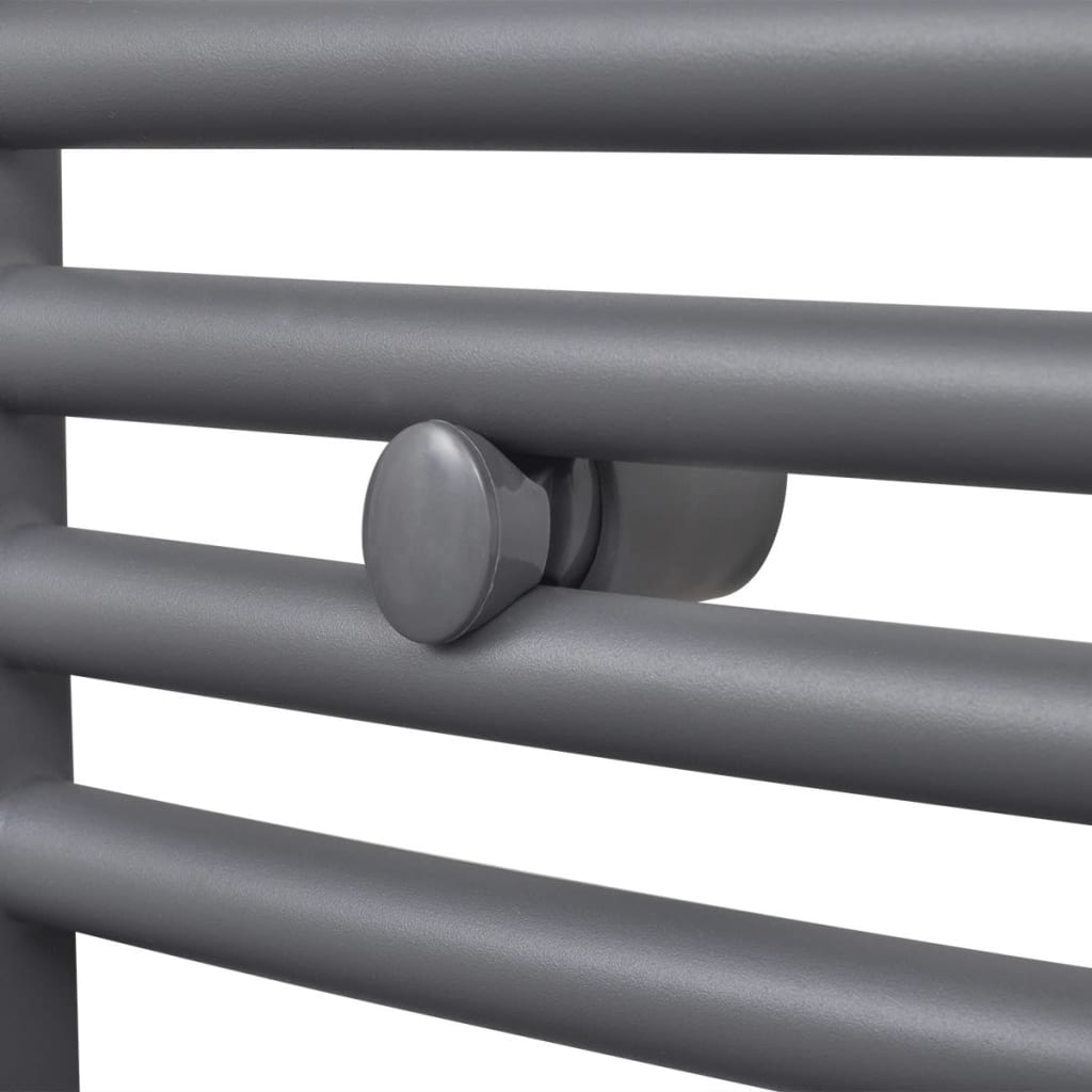Radiator port-prosop încălzire centrală baie, curbat, 480x480 mm, gri Radiator port-prosop încălzire centrală baie, curbat, 480x480 mm, gri
