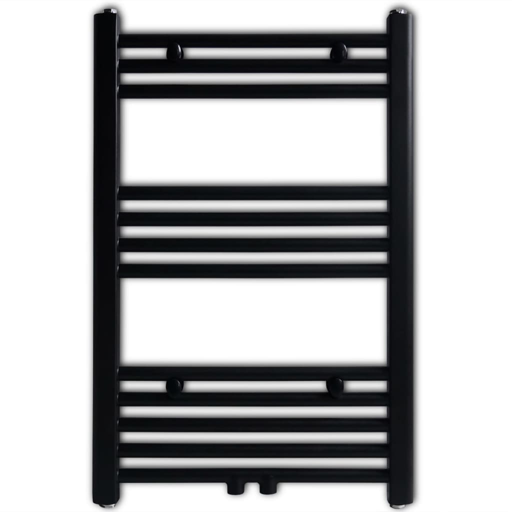 Radiator port-prosop încălzire centrală baie drept negru 500 x 764 mm Radiator port-prosop încălzire centrală baie drept negru 500 x 764 mm