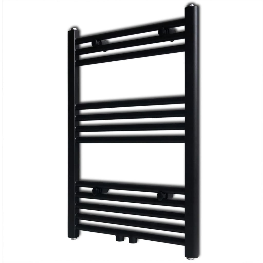 Radiator port-prosop încălzire centrală baie drept negru 500 x 764 mm Radiator port-prosop încălzire centrală baie drept negru 500 x 764 mm