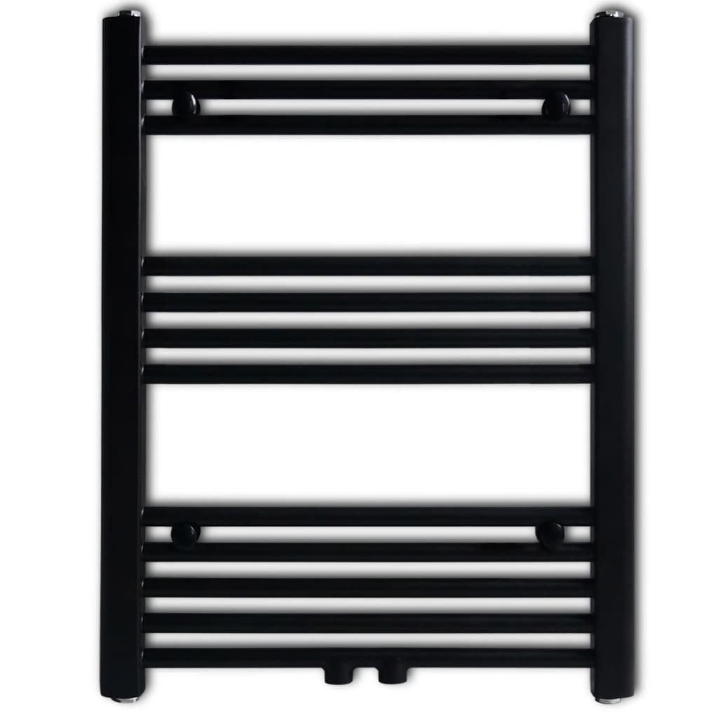 Radiator port-prosop încălzire centrală baie drept negru 600 x 764 mm Radiator port-prosop încălzire centrală baie drept negru 600 x 764 mm