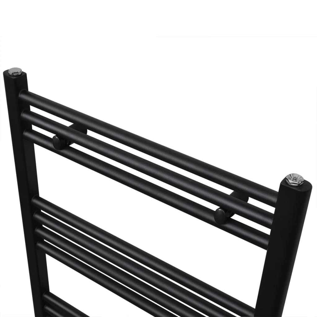 Radiator port-prosop încălzire centrală baie drept, negru, 600x1160 mm Radiator port-prosop încălzire centrală baie drept, negru, 600x1160 mm
