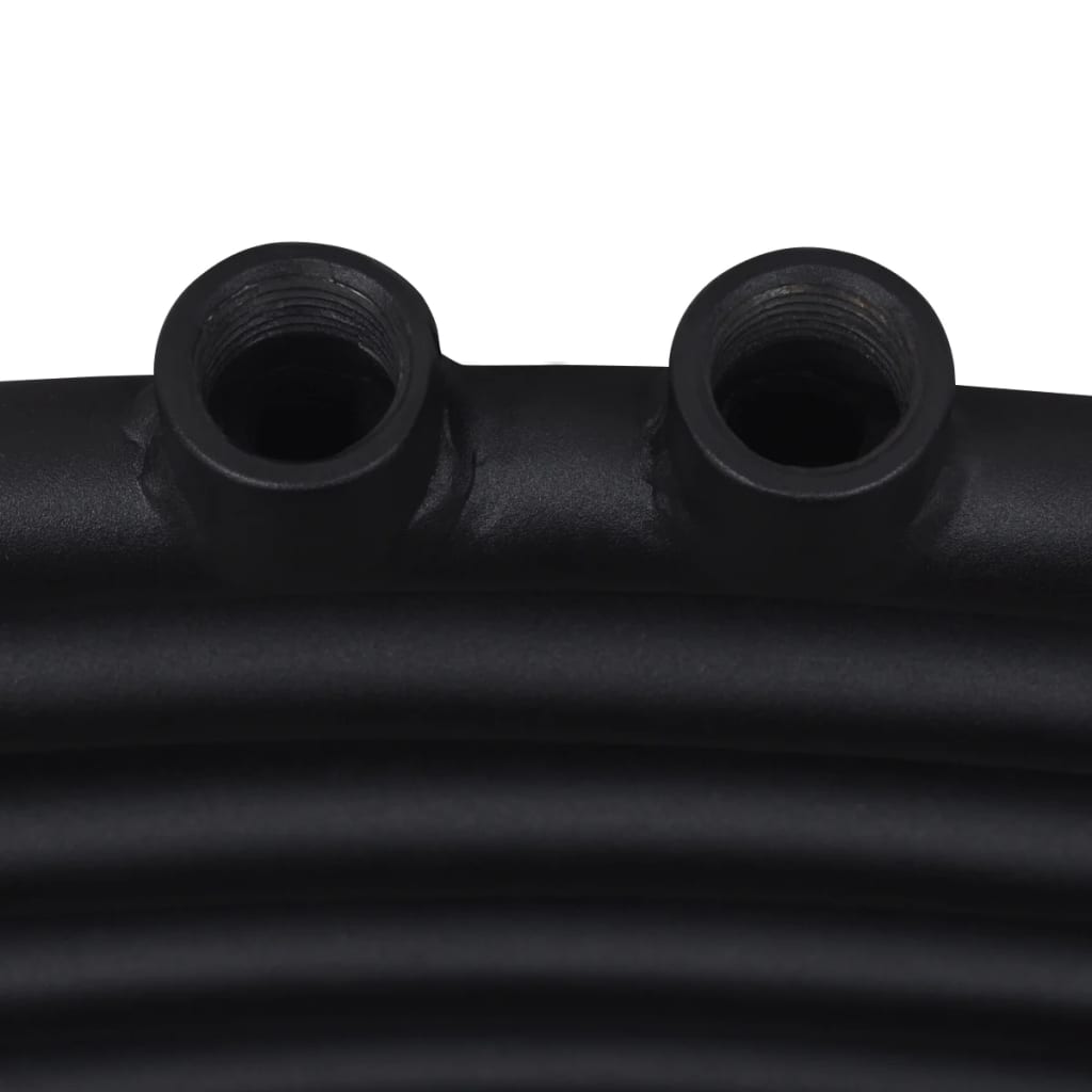 Radiator port-prosop încălzire centrală baie, curbat, negru 480x480 mm Radiator port-prosop încălzire centrală baie, curbat, negru 480x480 mm