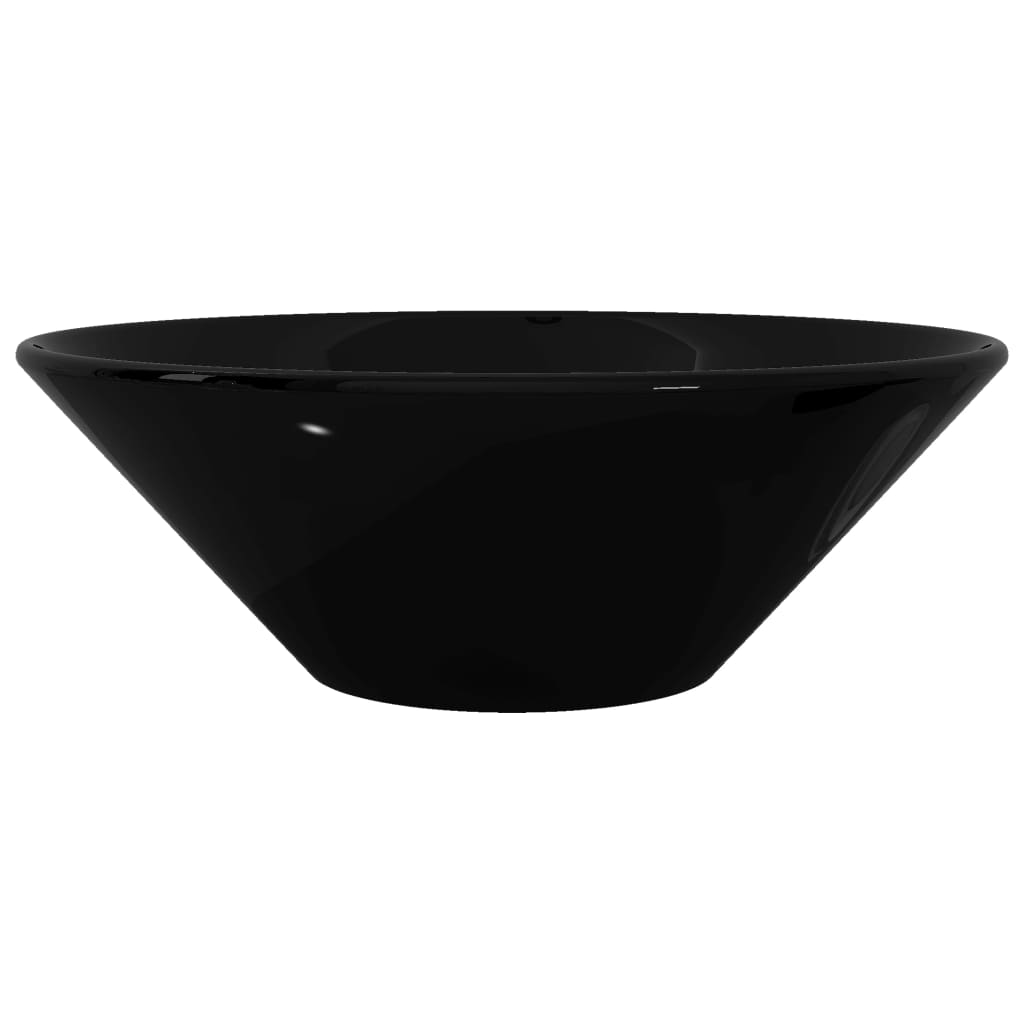 Chiuvetă ceramică pentru baie, rotundă, negru Chiuvetă ceramică pentru baie, rotundă, negru