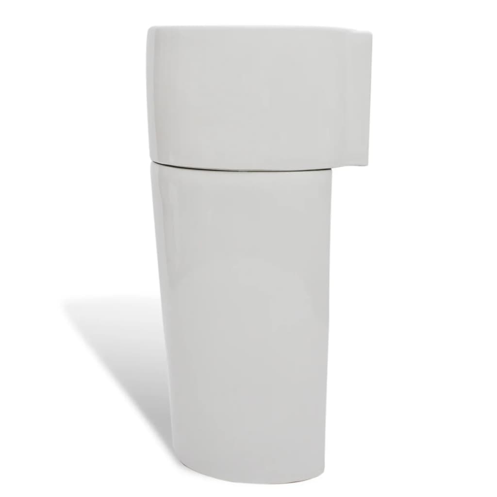 Chiuvetă baie cu suport, orificiu robinet/preaplin,rotund,ceramică,alb Chiuvetă baie cu suport, orificiu robinet/preaplin,rotund,ceramică,alb