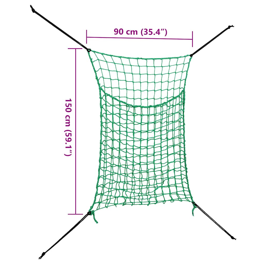 vidaXL Plase pentru fân, 2 buc, dreptunghiulare, 0,9 x 1,5 m PP vidaXL Plase pentru fân, 2 buc, dreptunghiulare, 0,9 x 1,5 m PP