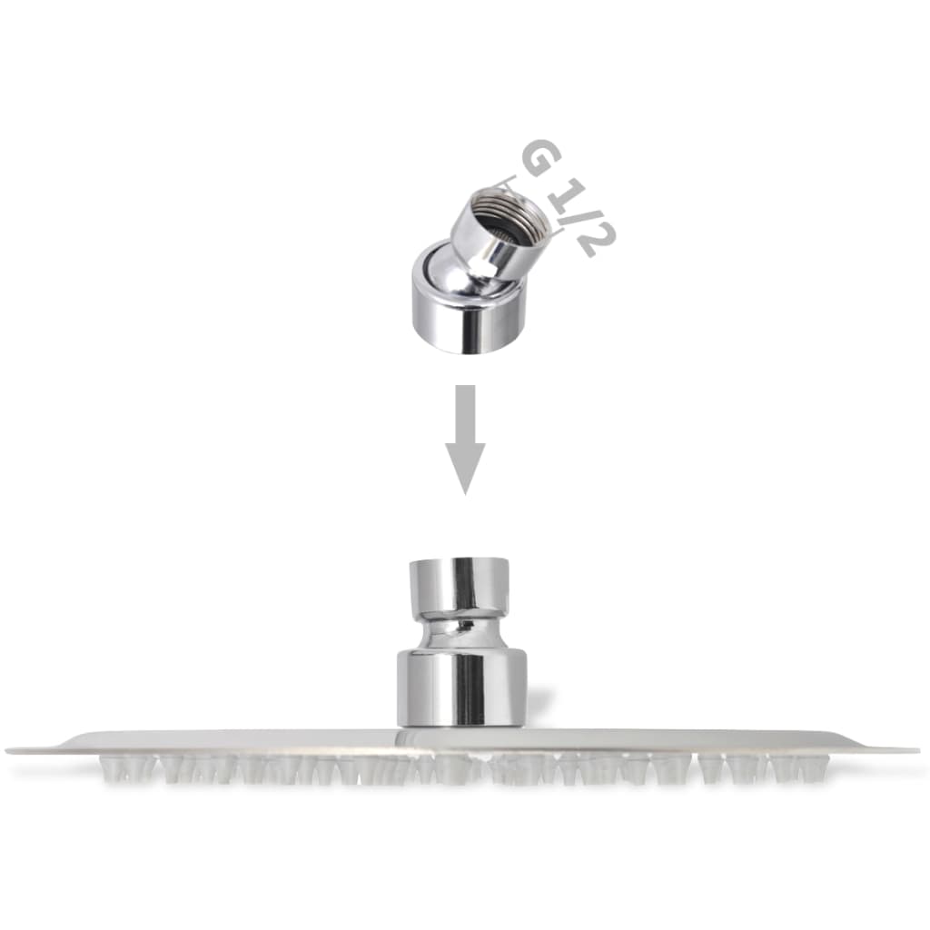 vidaXL Cap de duș rotund tip ploaie, oțel inoxidabil, 20 cm vidaXL Cap de duș rotund tip ploaie, oțel inoxidabil, 20 cm