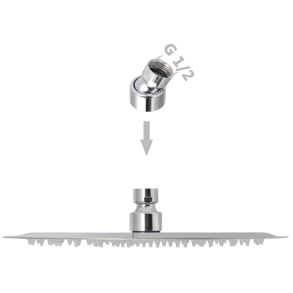vidaXL Cap de duș rotund tip ploaie, oțel inoxidabil, 25 cm vidaXL Cap de duș rotund tip ploaie, oțel inoxidabil, 25 cm