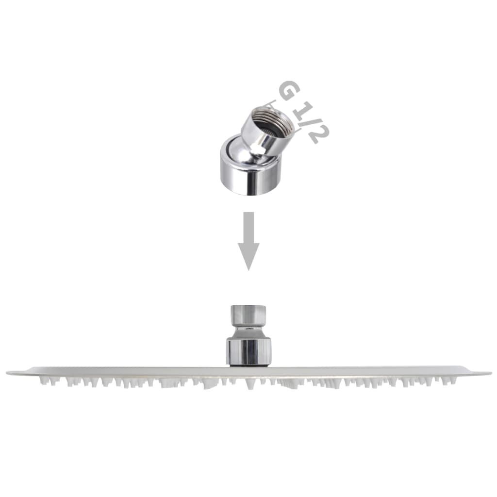 vidaXL Cap de duș rotund tip ploaie, oțel inoxidabil, 30 cm vidaXL Cap de duș rotund tip ploaie, oțel inoxidabil, 30 cm