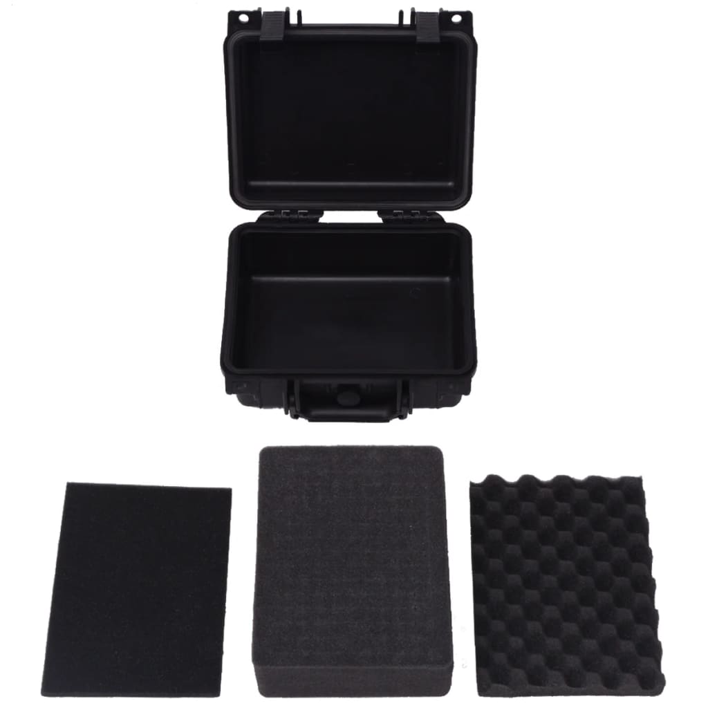 vidaXL Valiză de protecție echipamente, 27x24,6x12,4 cm, negru