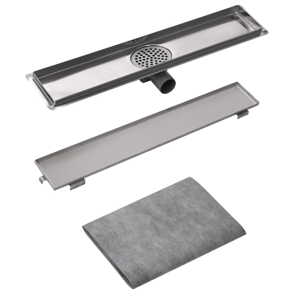 vidaXL Rigolă duș liniară, model linie, oțel inoxidabil, 630 x 140 mm vidaXL Rigolă duș liniară, model linie, oțel inoxidabil, 630 x 140 mm