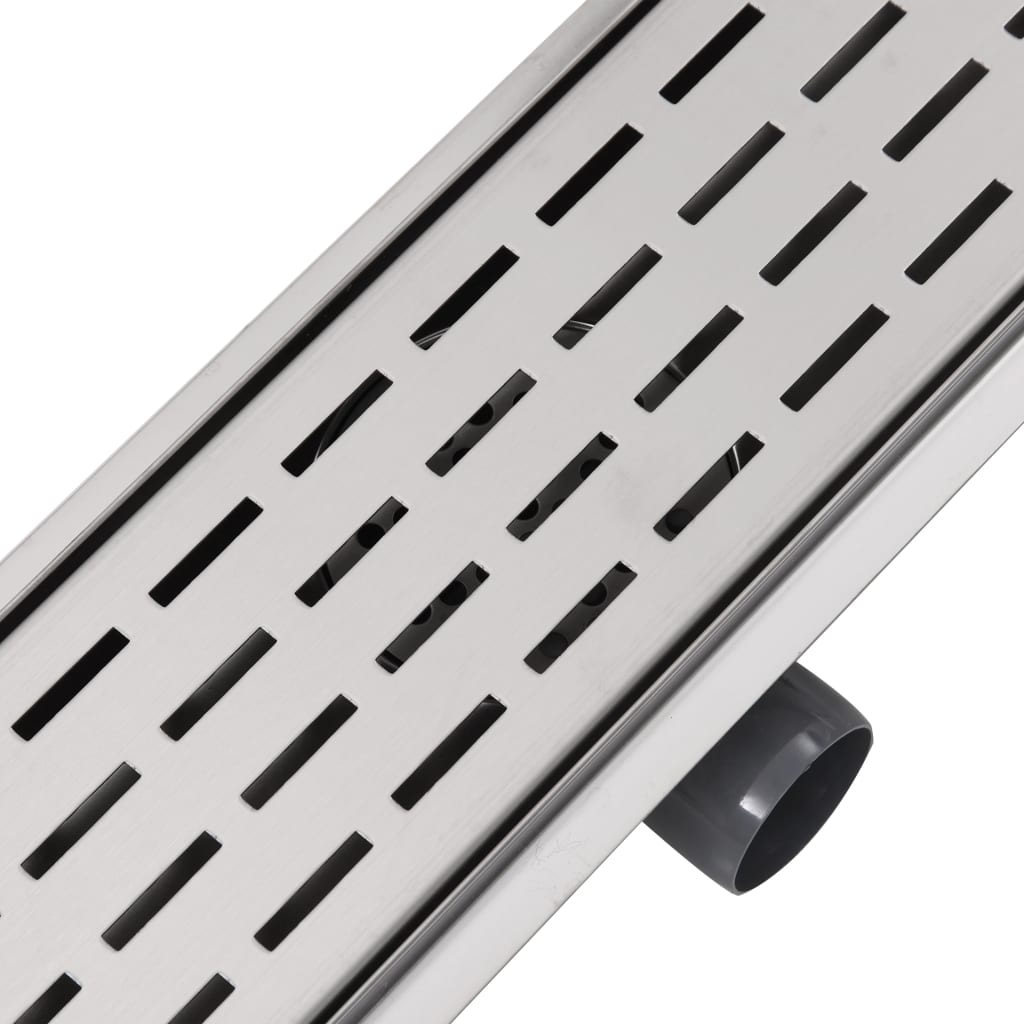 vidaXL Rigolă duș liniară din oțel inoxidabil, model linie, 830x140 mm vidaXL Rigolă duș liniară din oțel inoxidabil, model linie, 830x140 mm
