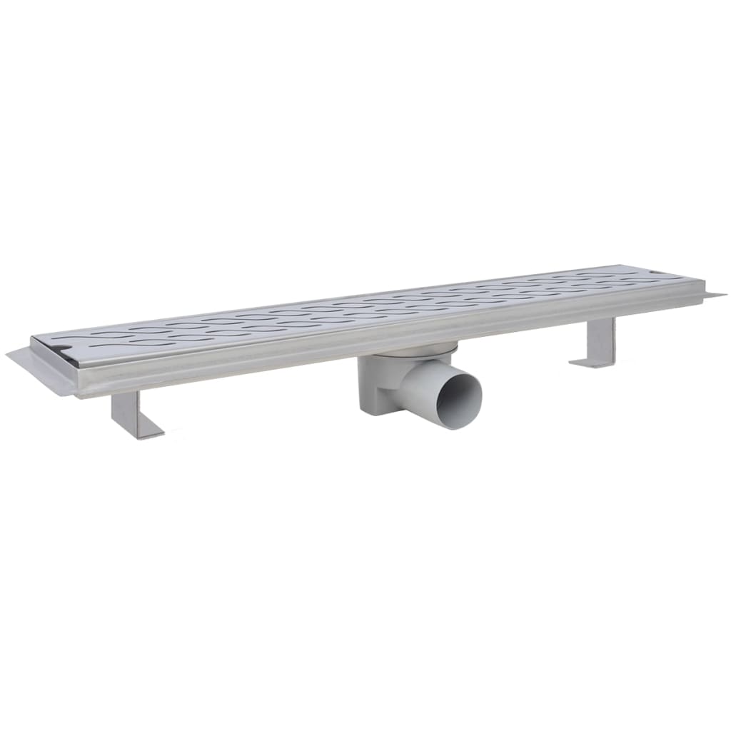 vidaXL Rigolă duș liniară, model ondulat, oțel inoxidabil, 630x140 mm vidaXL Rigolă duș liniară, model ondulat, oțel inoxidabil, 630x140 mm