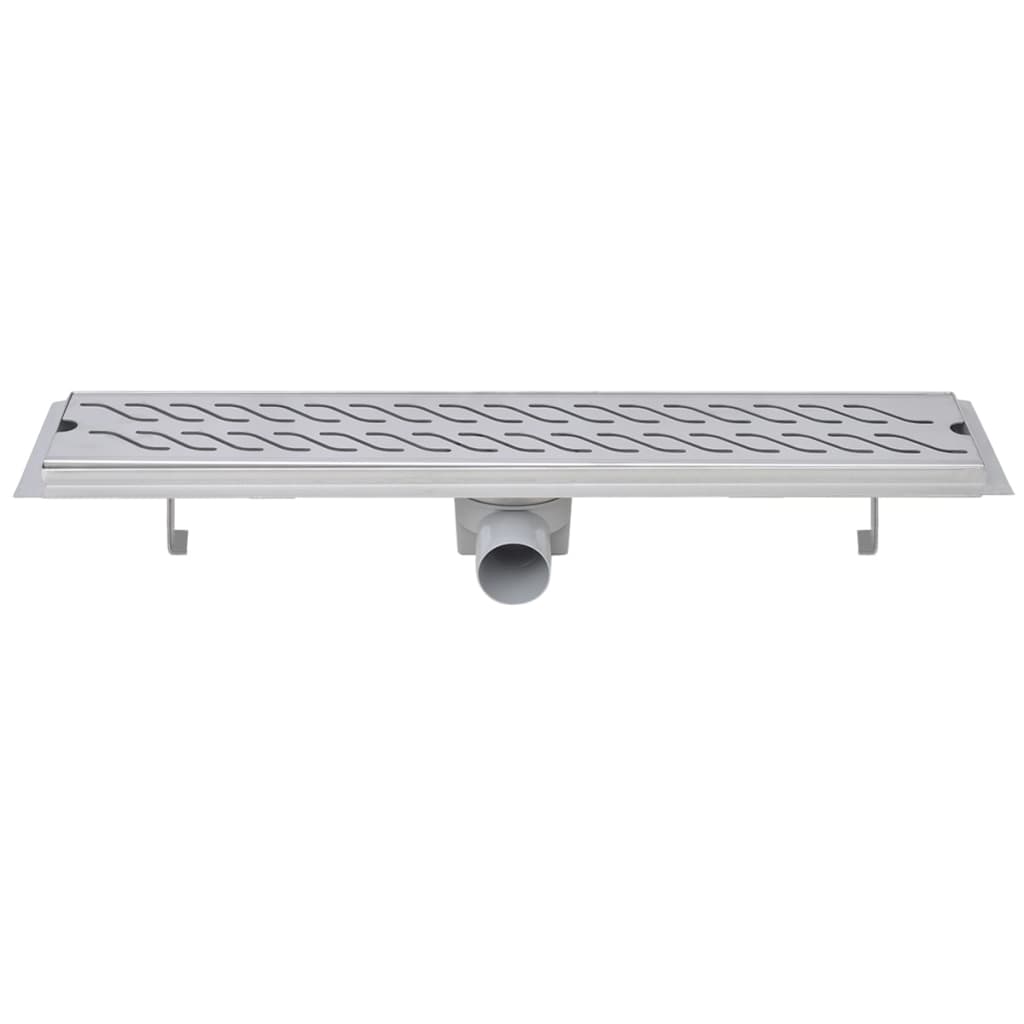 vidaXL Rigolă duș liniară, model ondulat, oțel inoxidabil, 630x140 mm vidaXL Rigolă duș liniară, model ondulat, oțel inoxidabil, 630x140 mm