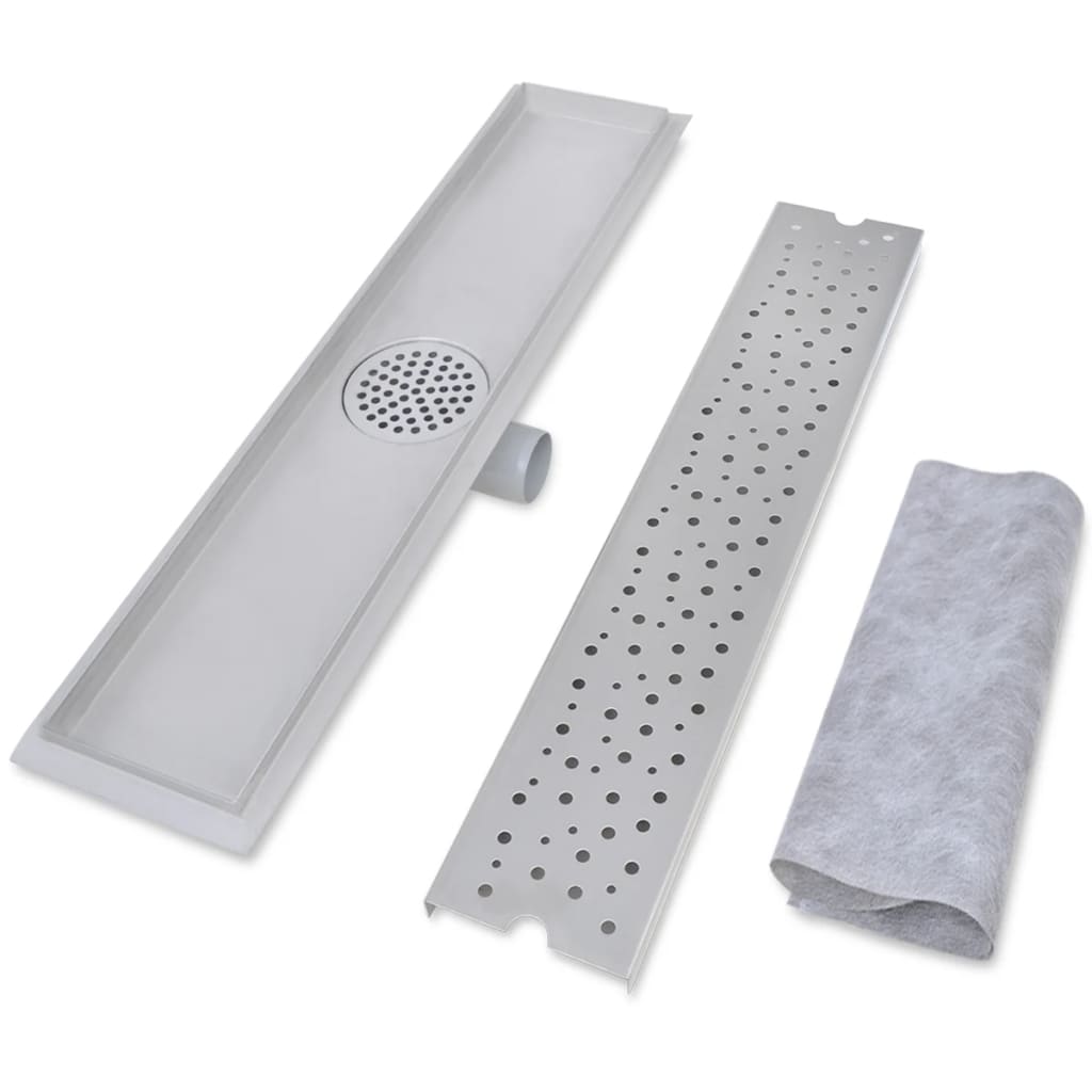 vidaXL Rigolă duș liniară, model bule, oțel inoxidabil, 630 x 140 mm vidaXL Rigolă duș liniară, model bule, oțel inoxidabil, 630 x 140 mm