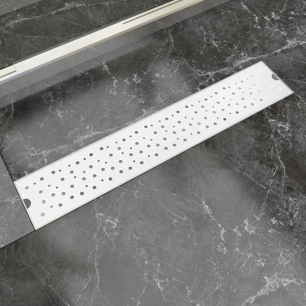 vidaXL Rigolă duș liniară, model bule, oțel inoxidabil, 630 x 140 mm vidaXL Rigolă duș liniară, model bule, oțel inoxidabil, 630 x 140 mm