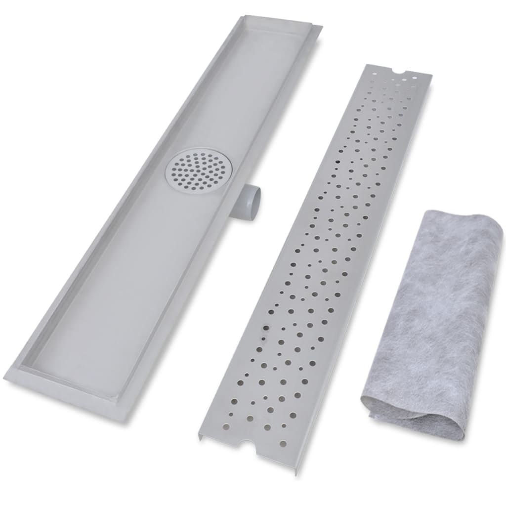 vidaXL Rigolă duș liniară, model bule, oțel inoxidabil, 730 x 140 mm vidaXL Rigolă duș liniară, model bule, oțel inoxidabil, 730 x 140 mm