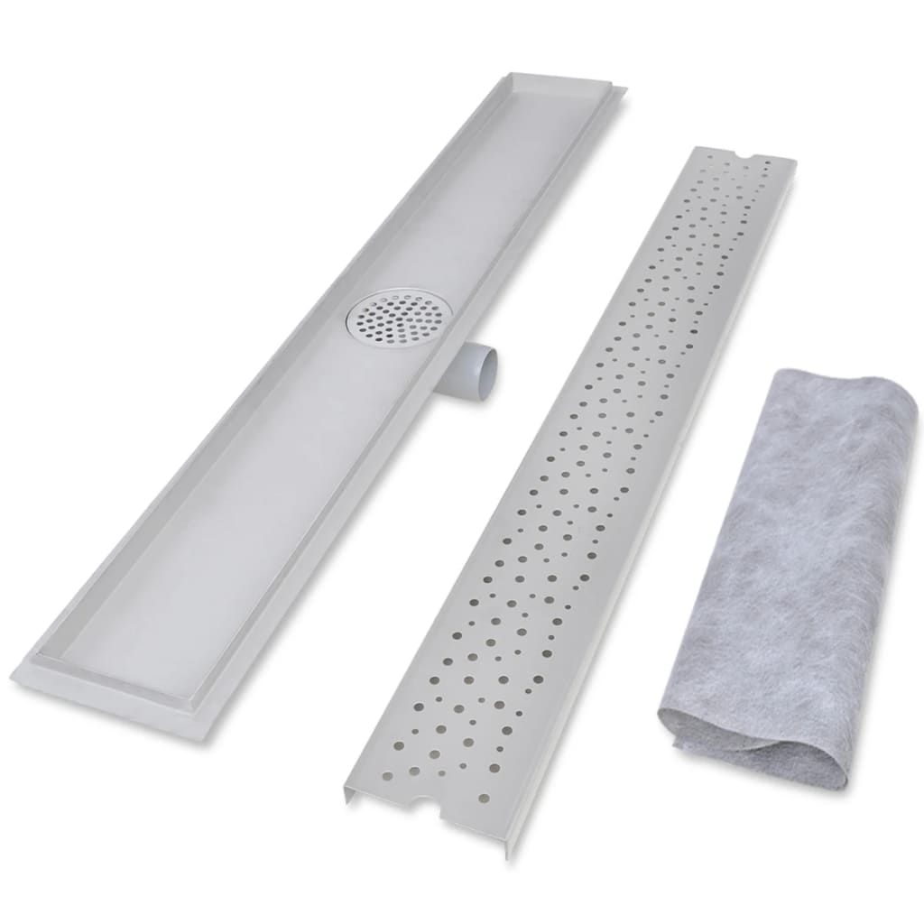 vidaXL Rigolă duș liniară, model bule, oțel inoxidabil, 930 x 140 mm vidaXL Rigolă duș liniară, model bule, oțel inoxidabil, 930 x 140 mm