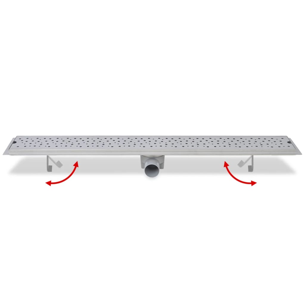 vidaXL Rigolă duș liniară, model bule, oțel inoxidabil, 930 x 140 mm vidaXL Rigolă duș liniară, model bule, oțel inoxidabil, 930 x 140 mm
