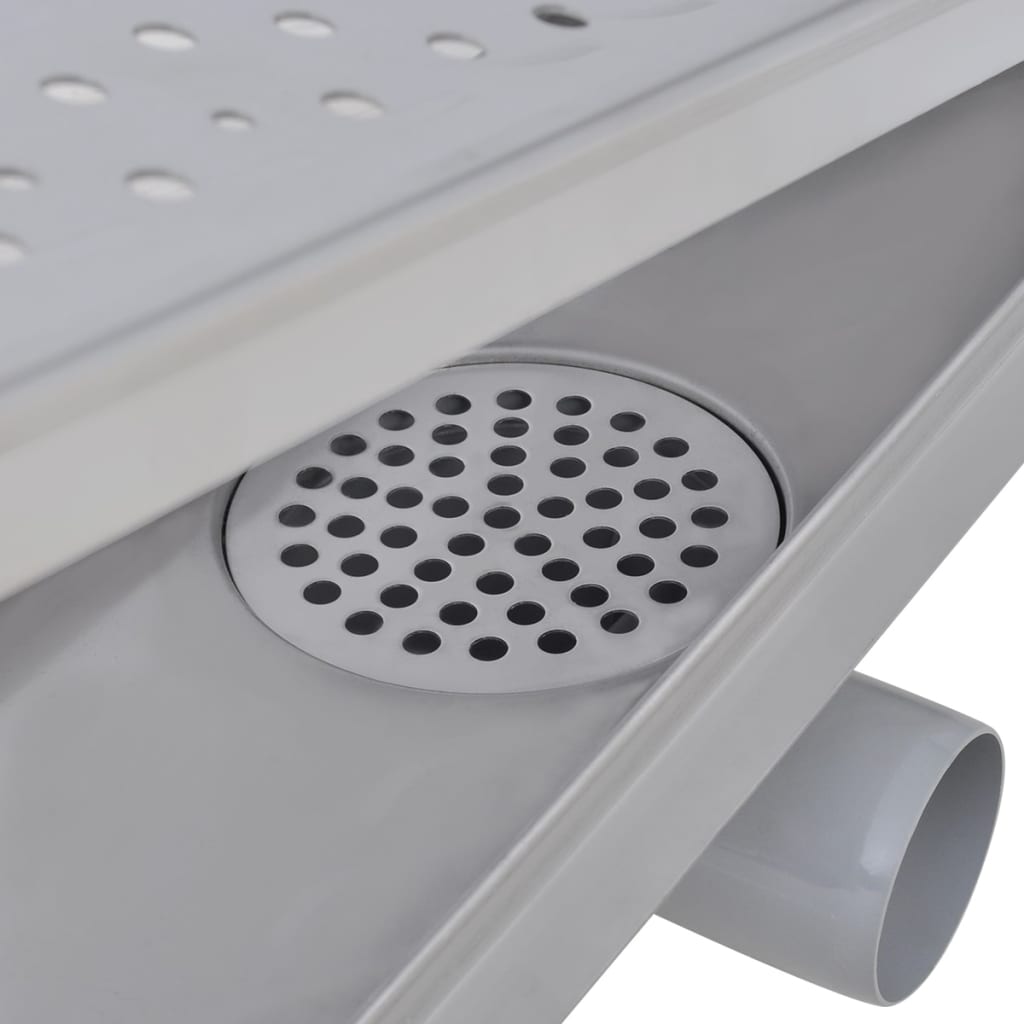 vidaXL Rigolă duș liniară, model bule, oțel inoxidabil, 930 x 140 mm vidaXL Rigolă duș liniară, model bule, oțel inoxidabil, 930 x 140 mm