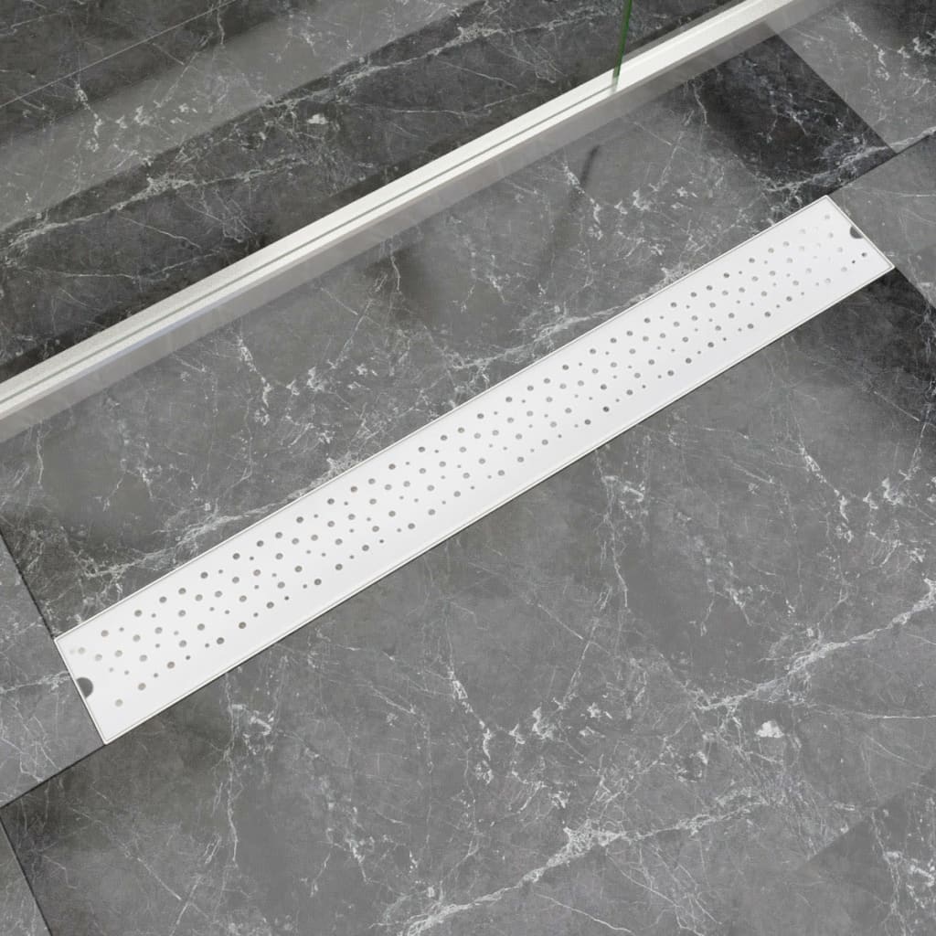 vidaXL Rigolă duș liniară, model bule, oțel inoxidabil, 930 x 140 mm vidaXL Rigolă duș liniară, model bule, oțel inoxidabil, 930 x 140 mm