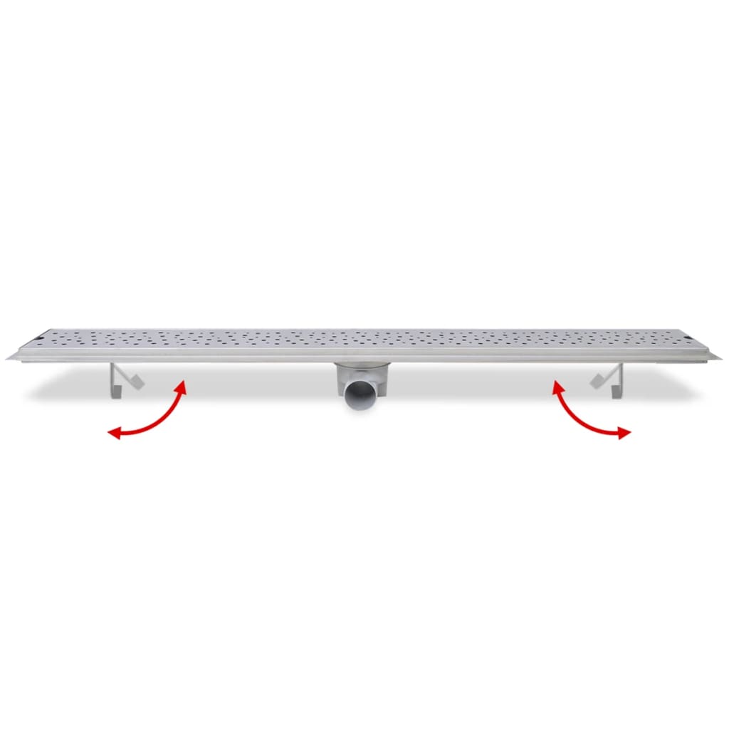 vidaXL Rigolă duș liniară, model bule, oțel inoxidabil, 1030 x 140 mm vidaXL Rigolă duș liniară, model bule, oțel inoxidabil, 1030 x 140 mm