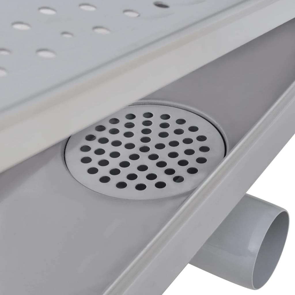 vidaXL Rigolă duș liniară, model bule, oțel inoxidabil, 1030 x 140 mm vidaXL Rigolă duș liniară, model bule, oțel inoxidabil, 1030 x 140 mm