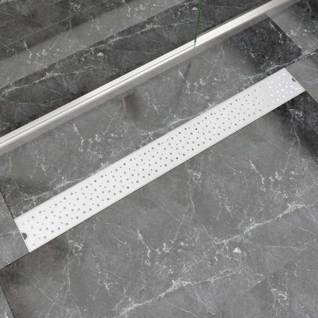 vidaXL Rigolă duș liniară, model bule, oțel inoxidabil, 1030 x 140 mm vidaXL Rigolă duș liniară, model bule, oțel inoxidabil, 1030 x 140 mm