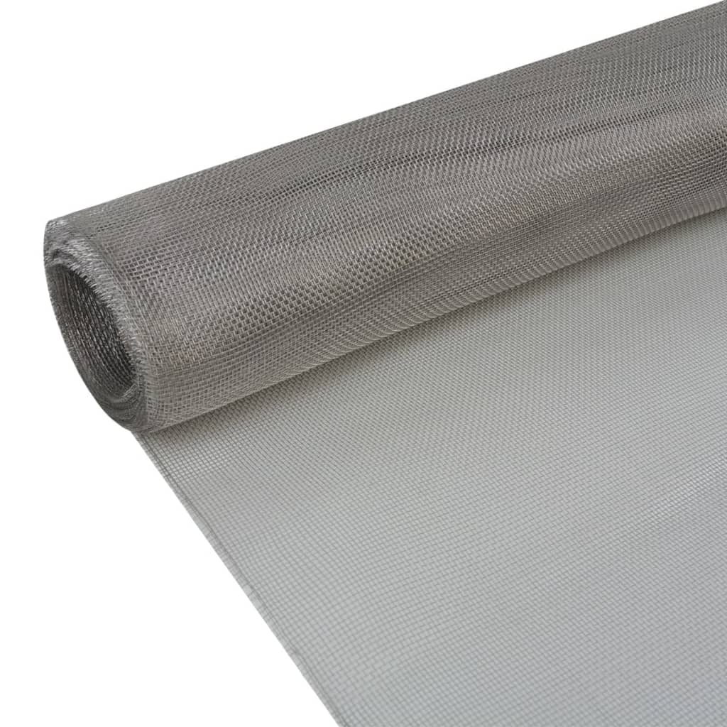 vidaXL Plasă de sârmă, argintiu, 100 x 1000 cm, oțel inoxidabil