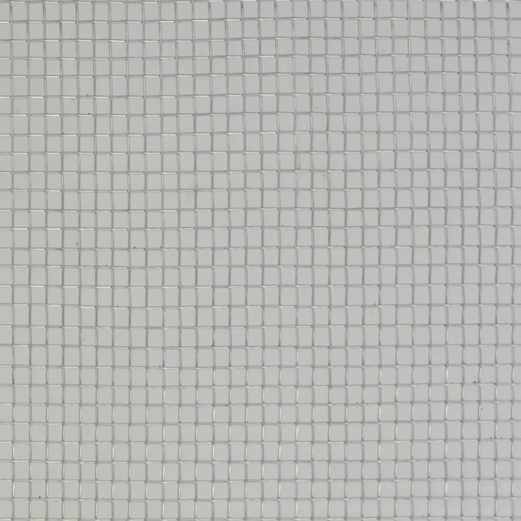 vidaXL Plasă de sârmă, argintiu, 100 x 1000 cm, oțel inoxidabil