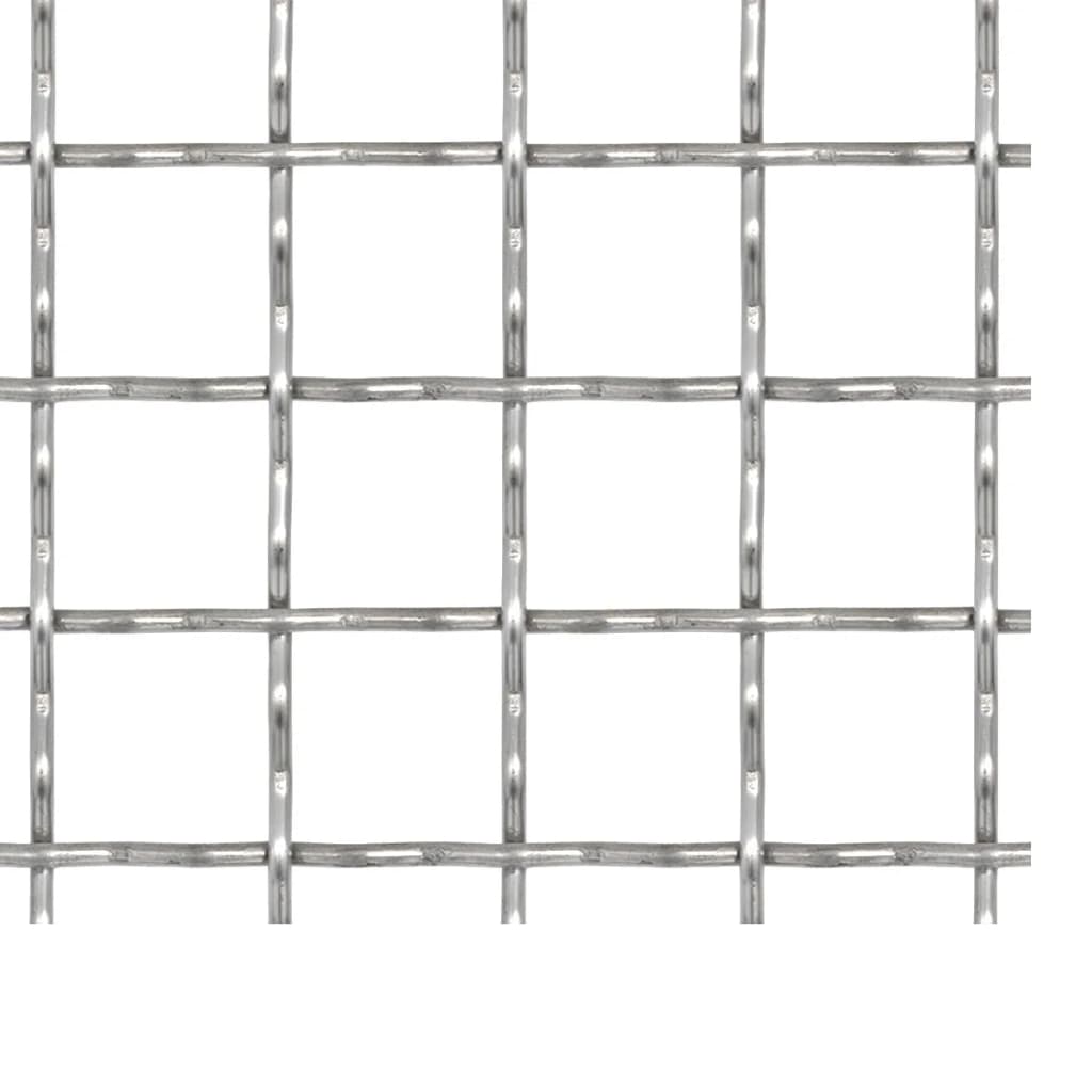 vidaXL Gard de sârmă sertizată, 50x50 cm, 11x11x2 mm, oțel inoxidabil vidaXL Gard de sârmă sertizată, 50x50 cm, 11x11x2 mm, oțel inoxidabil