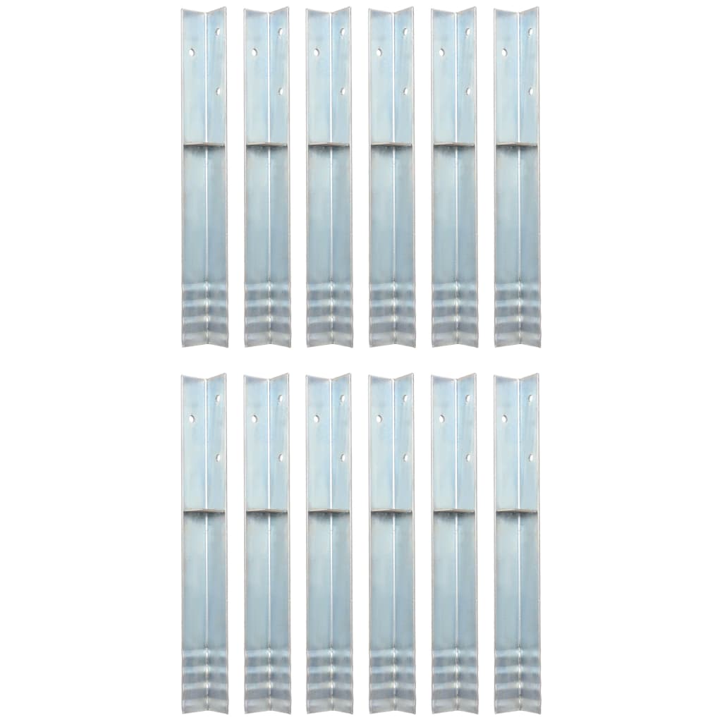 vidaXL Ancore de sol în formă de L, 12 buc, oțel galvanizat, 5x5x50 cm vidaXL Ancore de sol în formă de L, 12 buc, oțel galvanizat, 5x5x50 cm