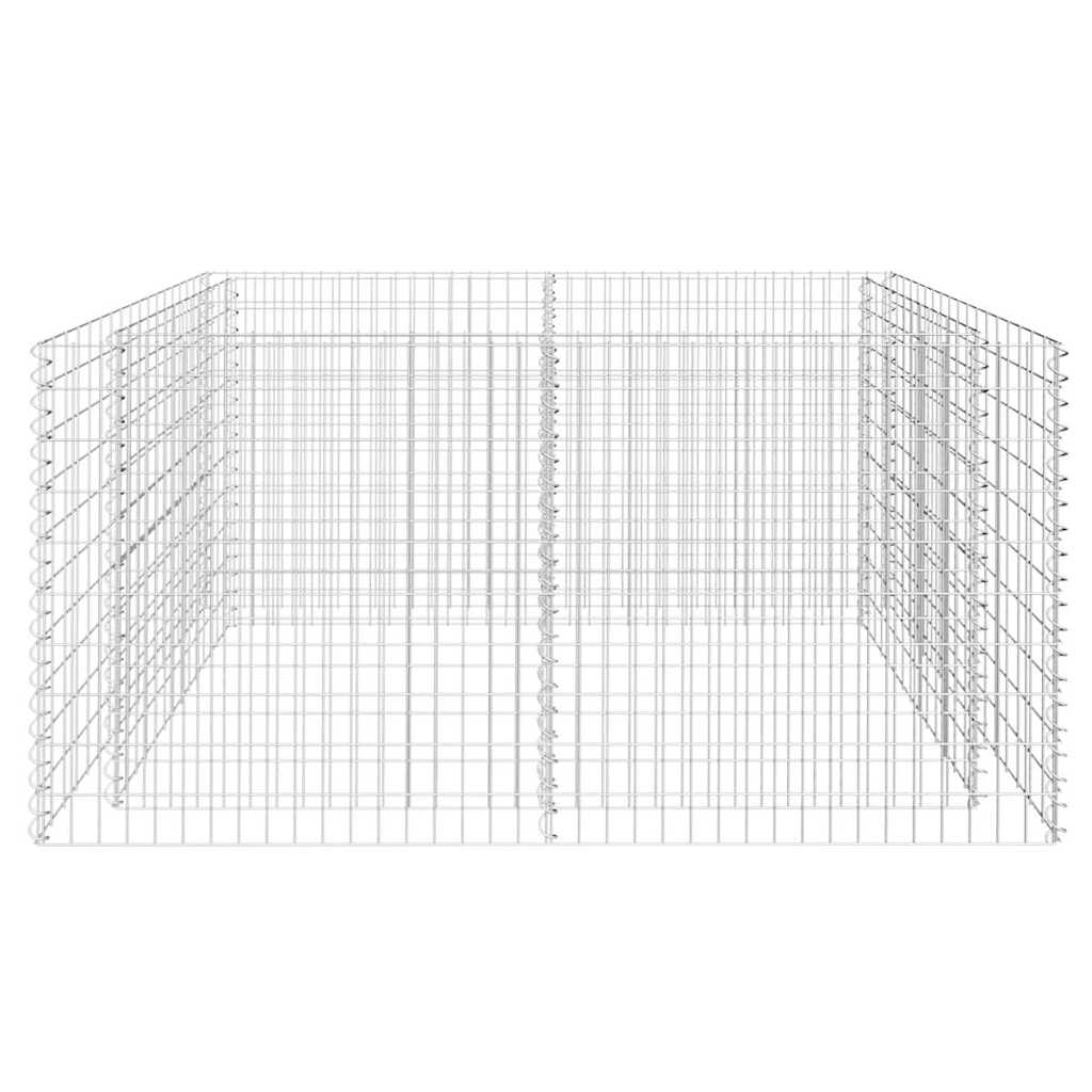 vidaXL Strat înălțat gabion, argintiu, 180 x 90 x 100 cm, oțel