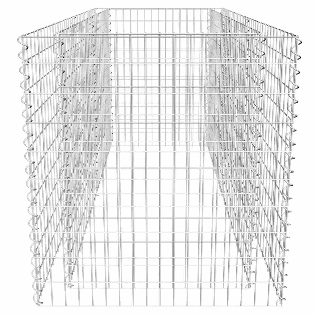 vidaXL Strat înălțat gabion, argintiu, 180 x 90 x 100 cm, oțel