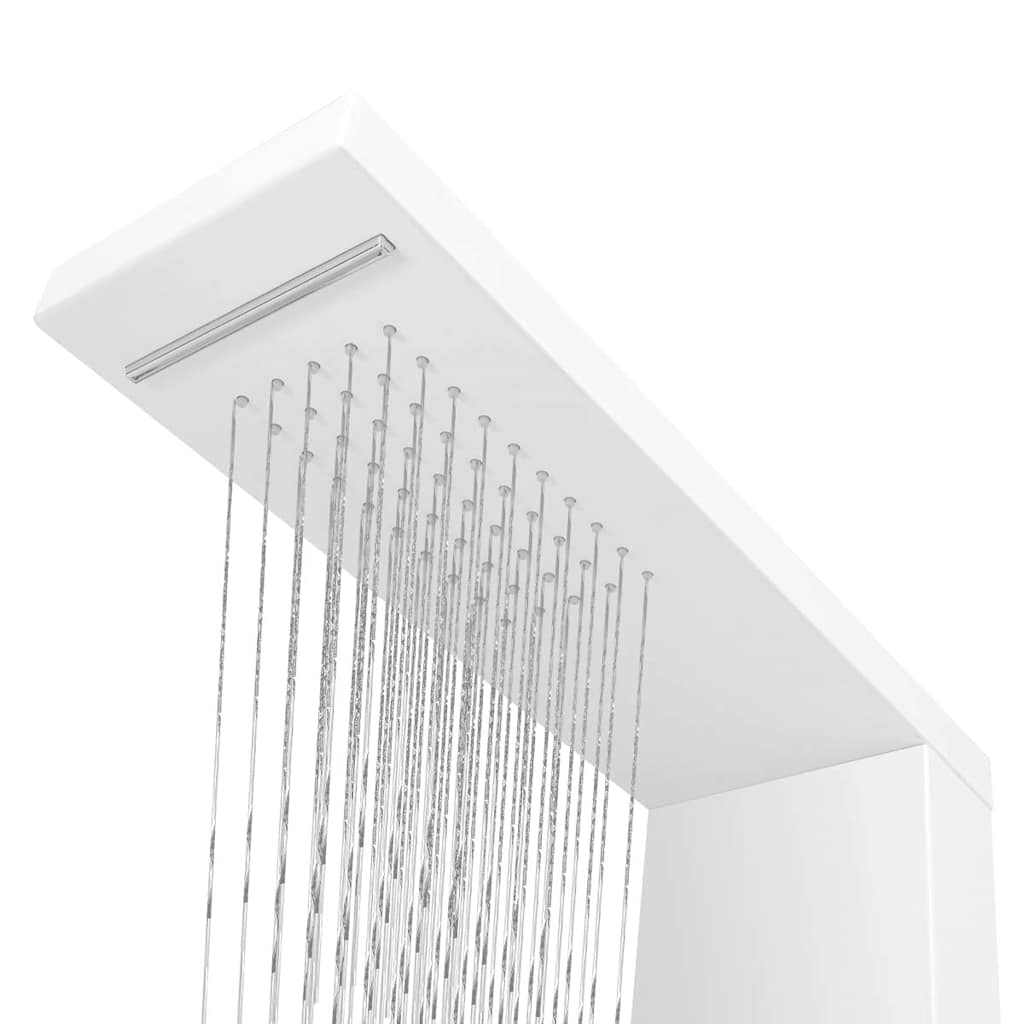 vidaXL Sistem panel de duș din aluminiu, alb mat vidaXL Sistem panel de duș din aluminiu, alb mat
