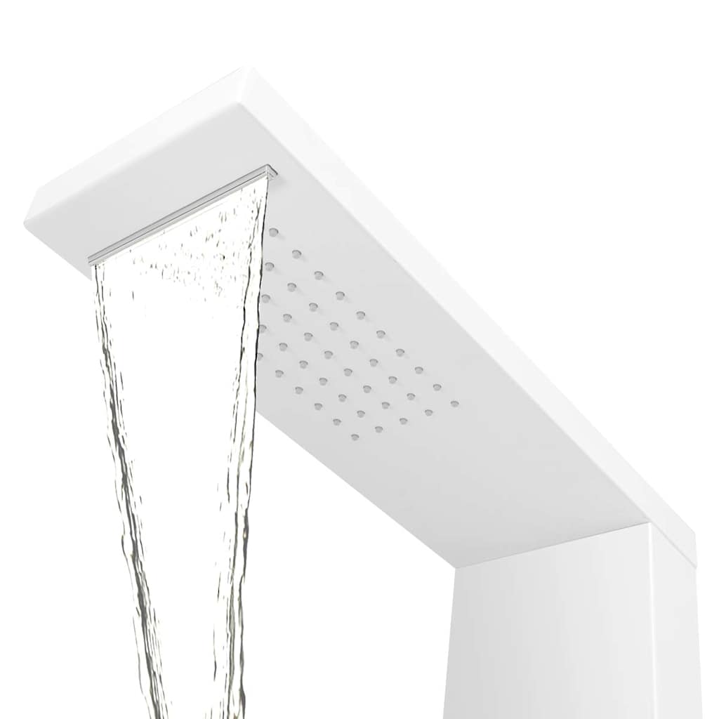 vidaXL Sistem panel de duș din aluminiu, alb mat vidaXL Sistem panel de duș din aluminiu, alb mat