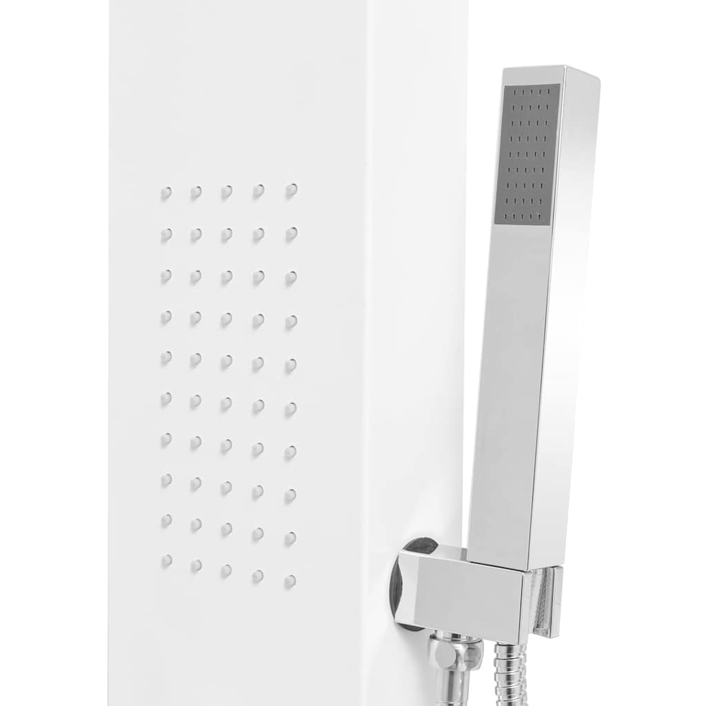 vidaXL Sistem panel de duș din aluminiu, alb mat vidaXL Sistem panel de duș din aluminiu, alb mat