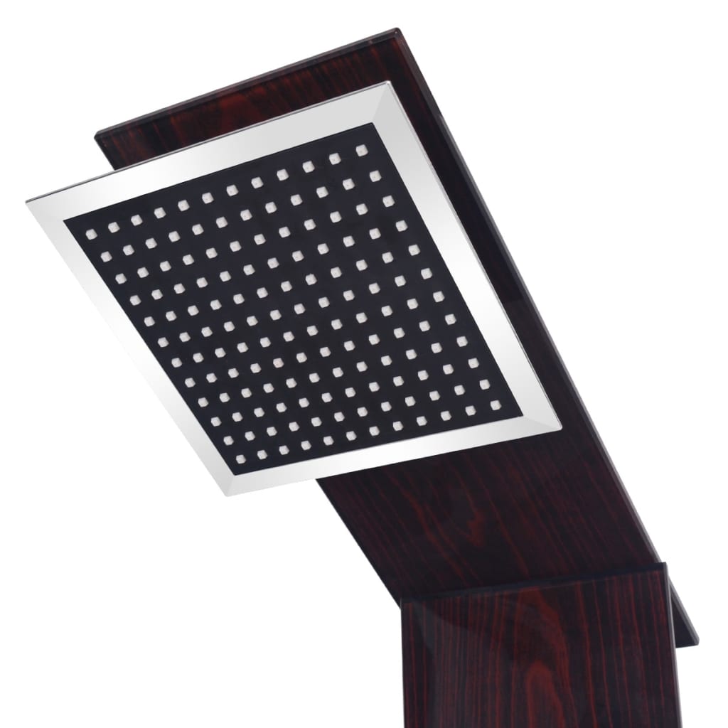 vidaXL Sistem cu panel de duș, sticlă, maro vidaXL Sistem cu panel de duș, sticlă, maro