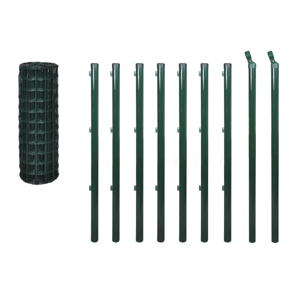 vidaXL Euro gard, verde, 10 x 1,2 m, oțel vidaXL Euro gard, verde, 10 x 1,2 m, oțel