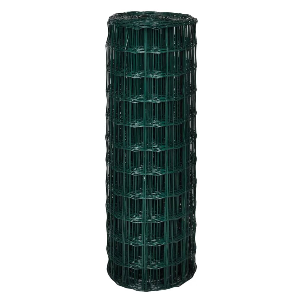 vidaXL Euro gard, verde, 10 x 1,7 m, oțel vidaXL Euro gard, verde, 10 x 1,7 m, oțel