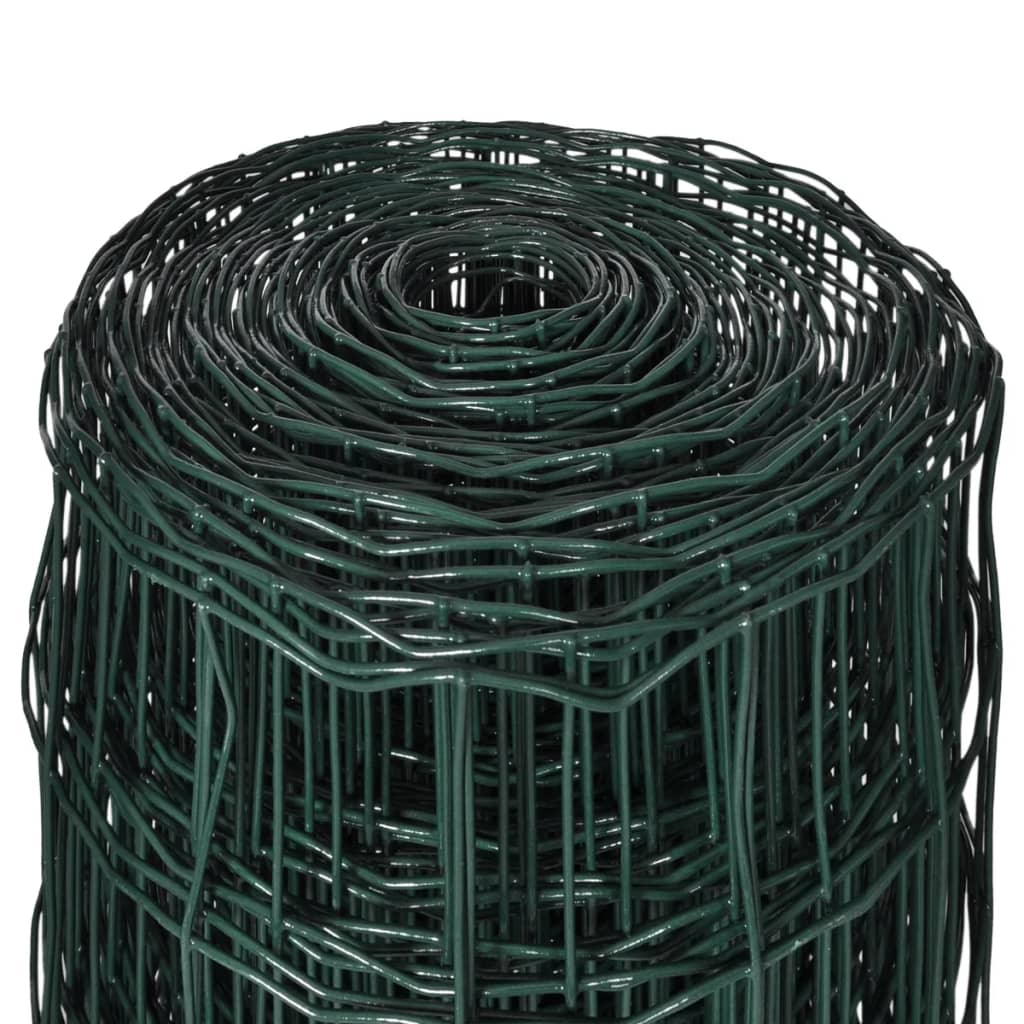vidaXL Euro gard, verde, 10 x 1,7 m, oțel vidaXL Euro gard, verde, 10 x 1,7 m, oțel