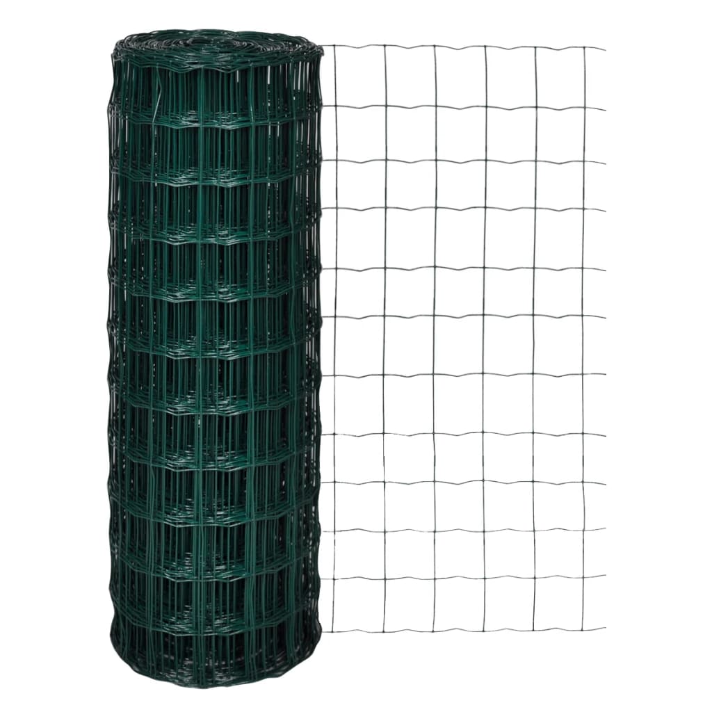 vidaXL Euro gard, verde, 10 x 1,7 m, oțel vidaXL Euro gard, verde, 10 x 1,7 m, oțel