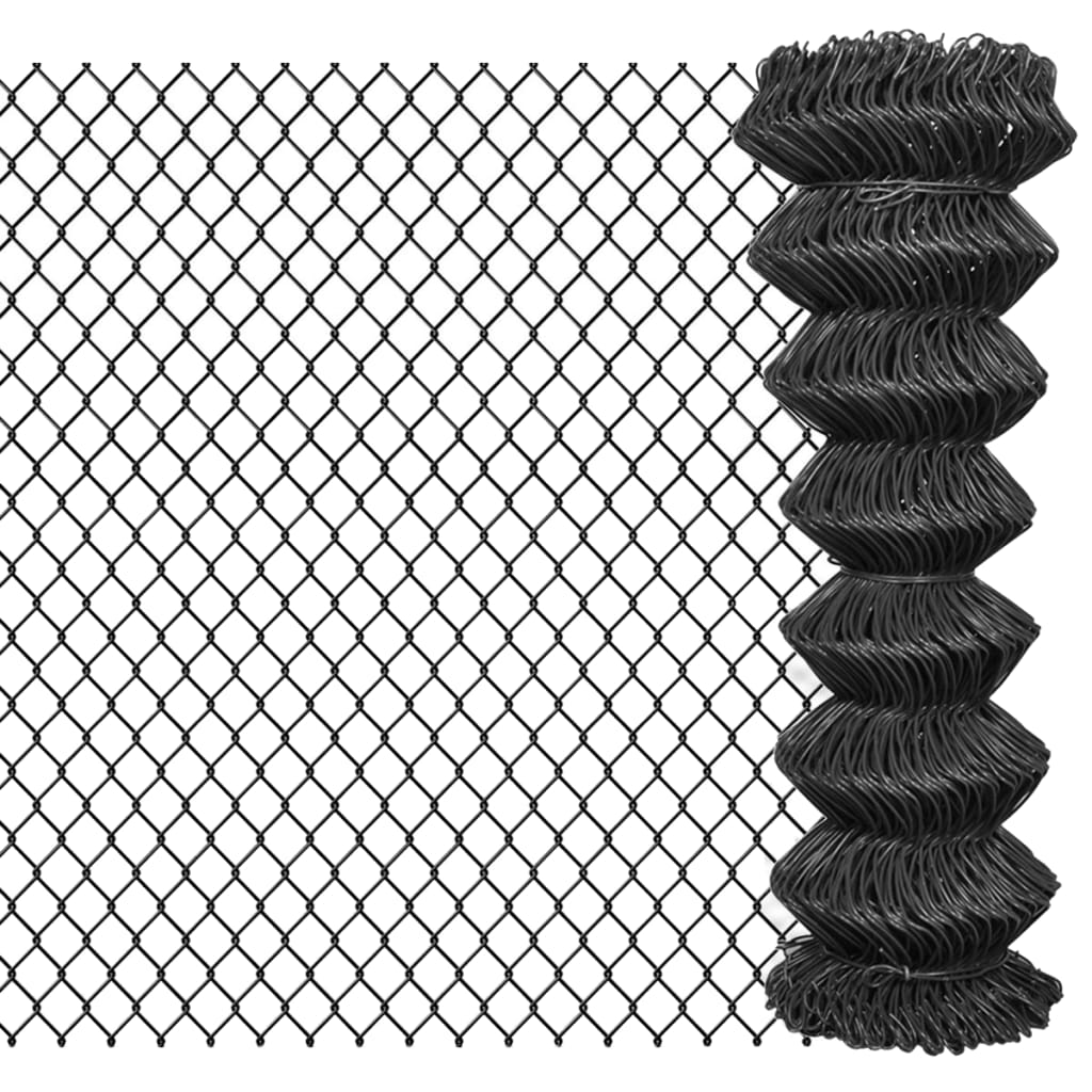 vidaXL Gard plasă de sârmă, gri, 15 x 1,25 m, oțel vidaXL Gard plasă de sârmă, gri, 15 x 1,25 m, oțel